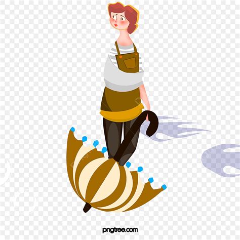 Short Hair Clipart Vector Short Hair Female Character Umbrella Short