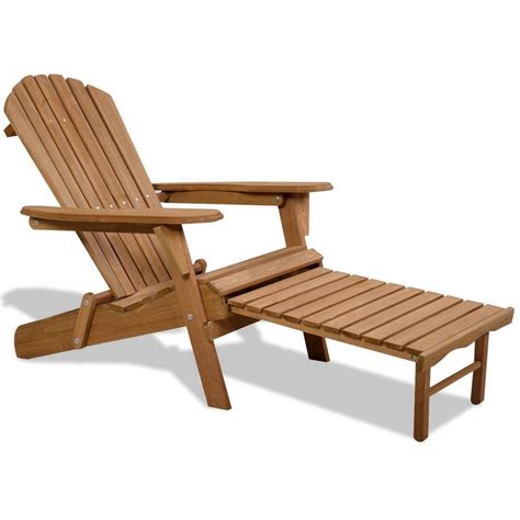 Folding Wood Adirondack Chair With Ottoman Tosha Bagley