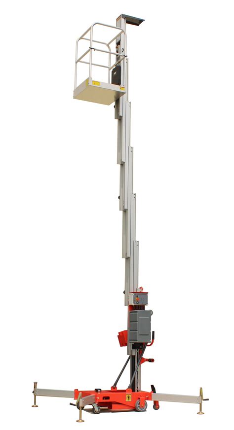 9 2m Aluminum Single Mast Aerial Work Platform Lifting Table With