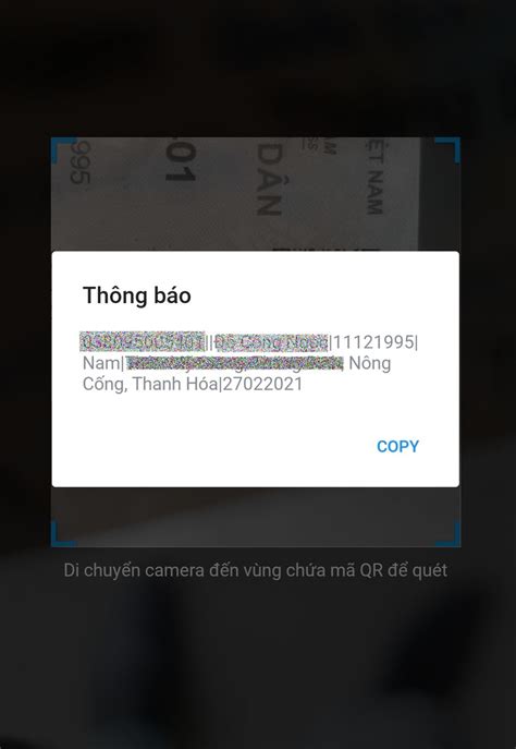 Quét Mã Qr Trên Thẻ Cccd Công Dân Có được Những Thông Tin Gì