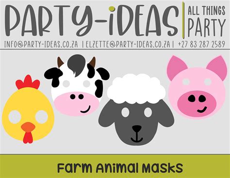 Farm Animal Masks - Etsy