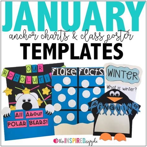 Winter Anchor Charts And Class Posters For January The Inspired Apple