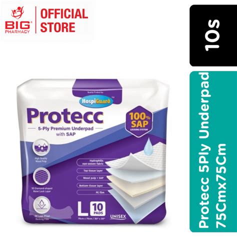 hospiguard protecc ply underpad series shopee malaysia
