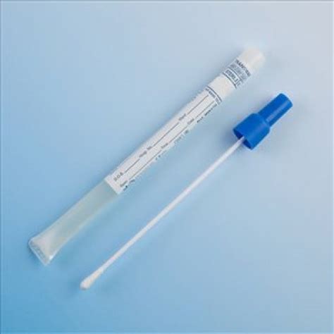 swab transwab transport amies medium clear plastic shaft dark blue cap