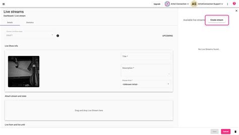 How To Connect A Live Stream Artist Connection Help Center
