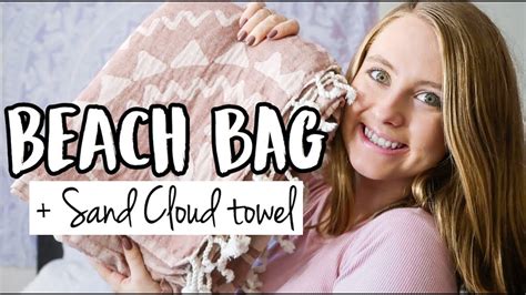 What S In My Beach Bag Sand Cloud Towel Review Youtube