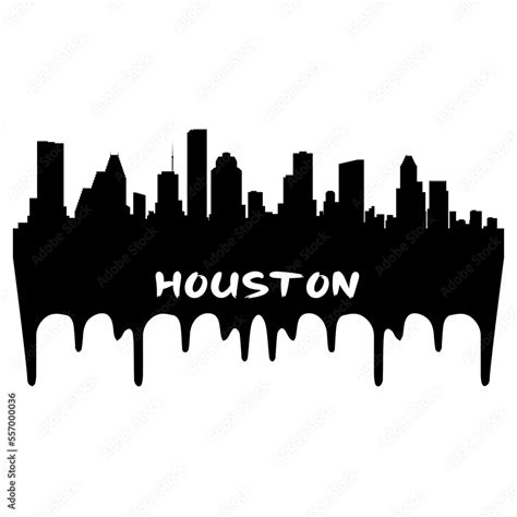 Houston Texas Usa Skyline Silhouette Retro Vintage Sunset Houston Lover