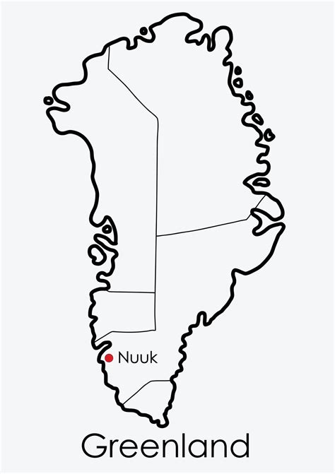 Carte Du Groenland Dessin Main Lev E Sur Fond Blanc Art