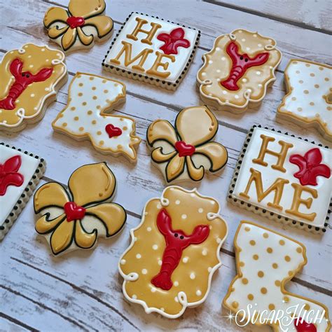 New Orleans Cookies Louisiana Cookies Home Wedding Cookies Cookie Decorating Cookies