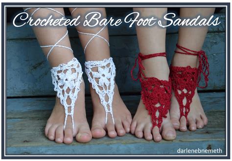 Let It Shine Crocheted Barefoot Sandals