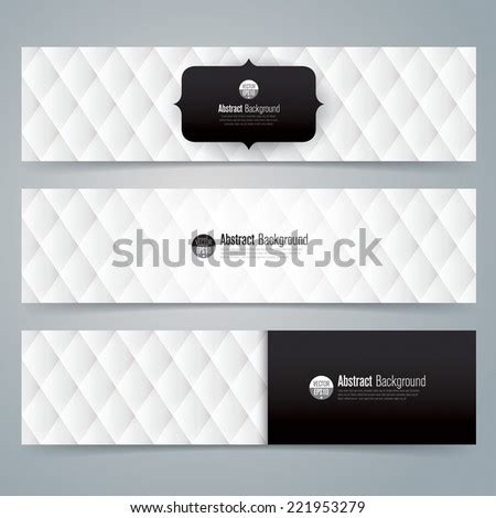 Collection Banner Design Black White Upholstery Stock Vector Royalty