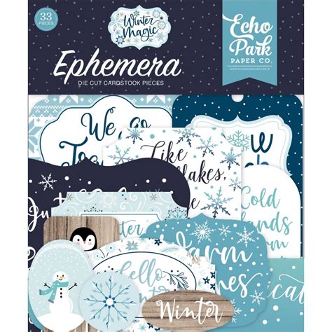 Echo Park Winter Magic Collection Die Cut Ephemera