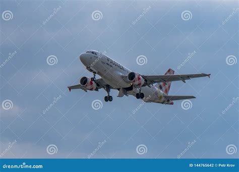 Airport Prague Ruzyne, Take Off Airbus Editorial Photography - Image of ...