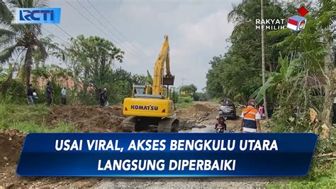 Usai Viral Mancing Di Lubang Jalan Rusak Akses Bengkulu Utara Langsung