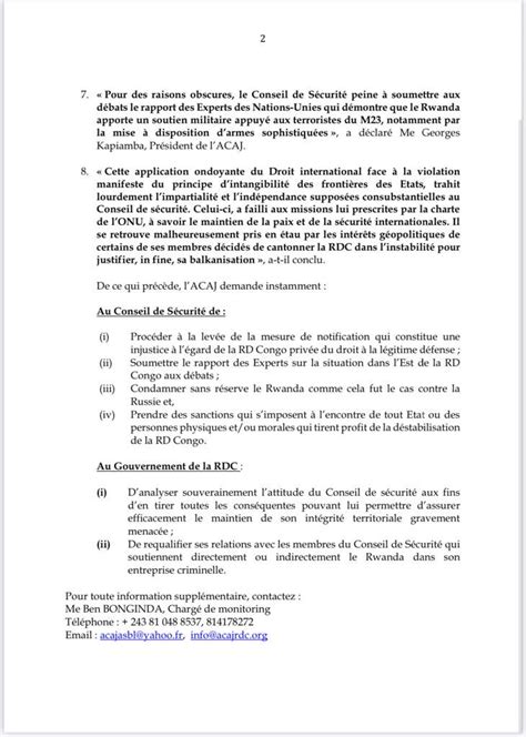 ACAJ on Twitter LACAJ demande aux membres du Conseil de Sécurité des