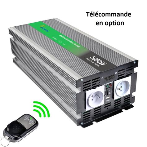 Convertisseur De Tension 12V 220V 5000W USB 5V Solardeal