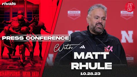 Nebraska Football Matt Rhule After Win Over Purdue Oct