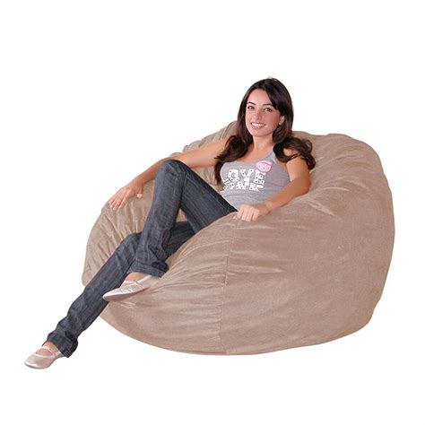 Cozy Sack Foot Medium Bean Bag Chair In Cinnabar Homebnc