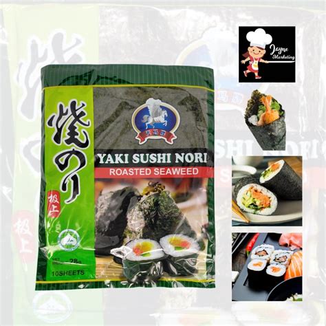 Halal Tm Yaki Sushi Nori Roasted Seaweed G Sheets Shopee