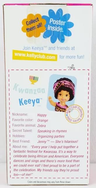 Barbie Kelly Club Kwanzaa Keeya Doll African American 1999 Mattel 24606