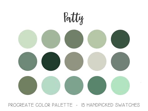 Soft Green Color Palette Green Color Schemes Colour Pallette Green