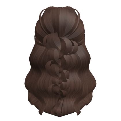 Preppy Braided Aesthetic Wavy Hair In Brown Roblox