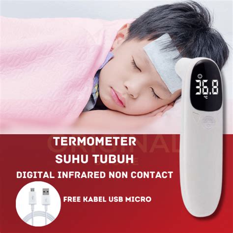 Jual Termometer Elfos F02 Thermometer Suhu Tubuh Digital Infrared Non