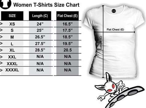 Size Chart Girls' T-Shirts | RaverSwag