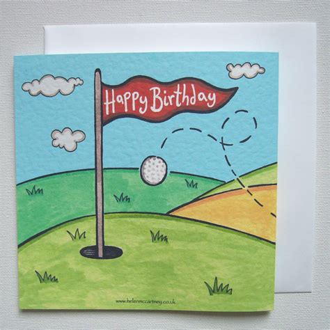 Golf Themed Birthday Card Birthday Greeting Cards Birthday Cards Pin