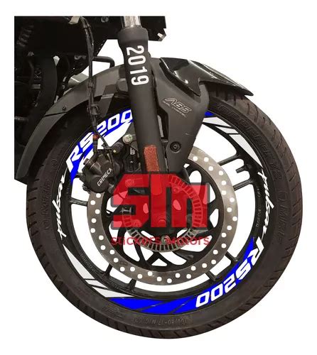 Stickers Reflejantes Para Rin De Moto Pulsar Rs200 Nid 2019 En Venta En