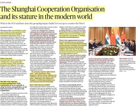 Upsc Civil Services Exam On Twitter The Shanghai Cooperation Organisation And Its Stature In