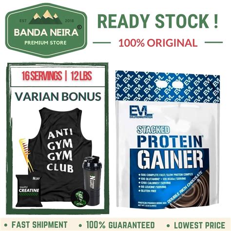 Jual Evl Evlution Nutrition Stacked Protein Gainer Shopee Indonesia