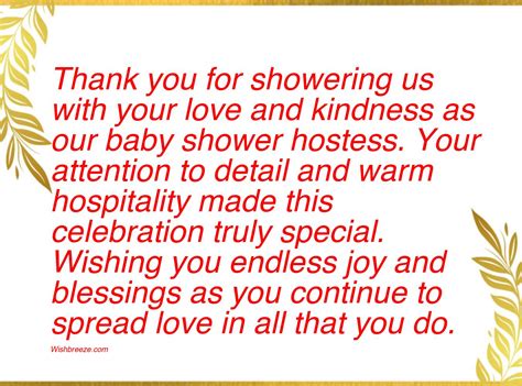 Thank You Messages Wishes And Captions For Baby Shower Host