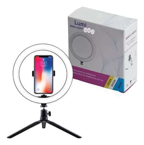 Iluminador LED profesional Ring Light de 10 pulgadas 26 cm trípode de