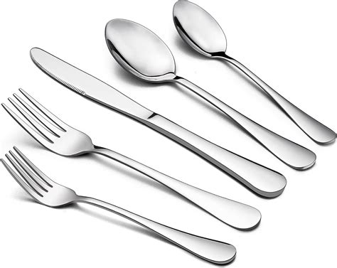 Lianyu 50 Piece Silverware Flatware Set For 10 Stainless