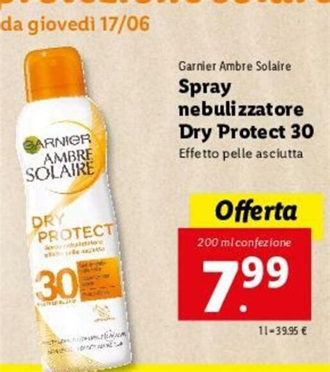 Garnier Ambre Solaire Spray Nebulizzatore Dry Protect 30 Offerta Di Lidl