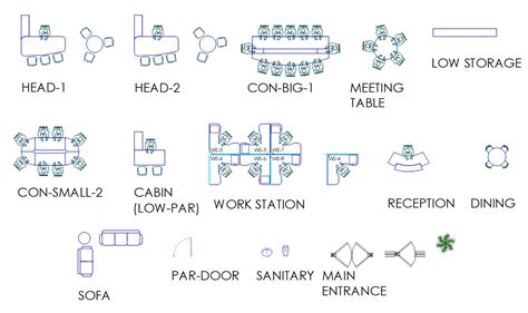 Autocad Office Furniture Blocks