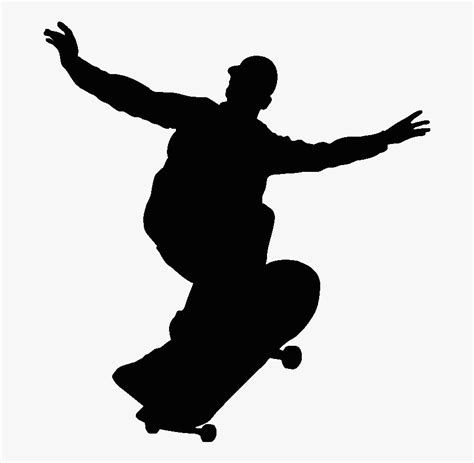 Skateboarding Silhouette Clip Art - Skateboard , Free Transparent Clipart - ClipartKey