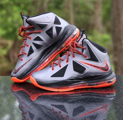 Nike Lebron X 10 Gs Lava 543564 002 Charcoal Total Orange Flickr