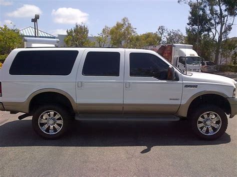 Sell Used 2005 White Ford Excursion Eddie Bauer Turbo Diesel 4x4 In Newport Beach California