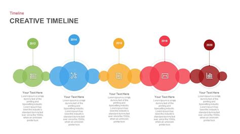 Creative Timeline PowerPoint Template and Keynote Slide