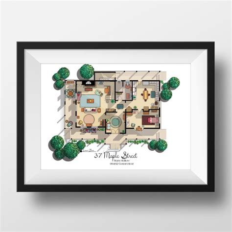 NEW Gilmore Girls House Floor Plan Lorelai and Rory's | Etsy