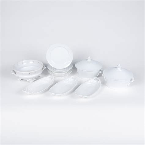 Proantic Service De Table En Porcelaine Blanche Xxe