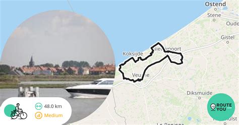 Nieuwpoort Km Westkustroute Recreatieve Fietsroute Routeyou