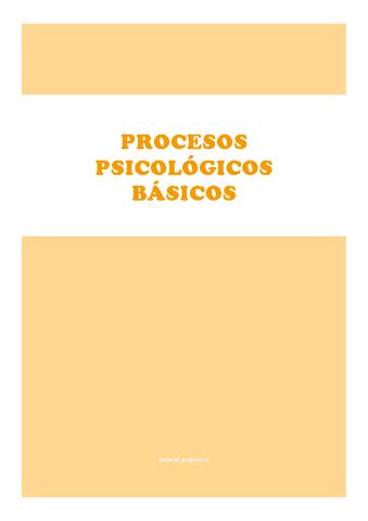 PROCESOS PSICOLOGICOS BASICOS Pdf