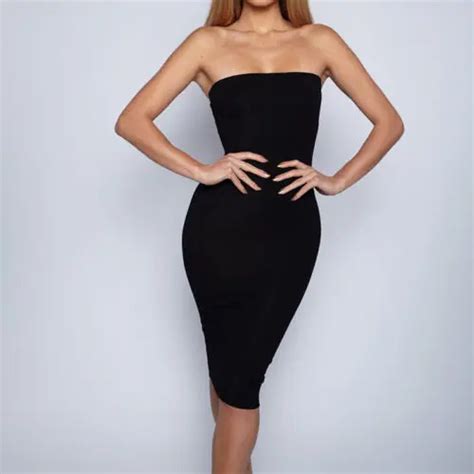 Women Sexy Sleeveless Solid Boob Tube Top Dress Evening Party Stretch