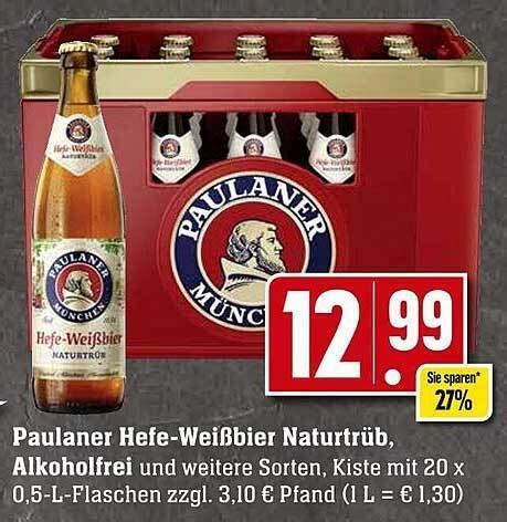 Paulaner Hefe Wei Bier Naturtr B Alkoholfrei Angebot Bei E Center