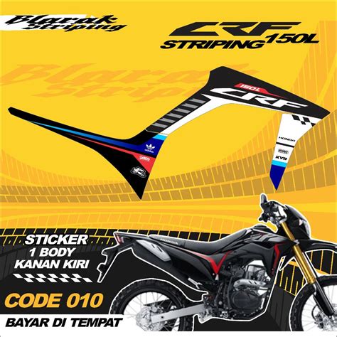 Jual 010 Striping Motor Crf 150l Simple Keren Terbaru Motif Racing