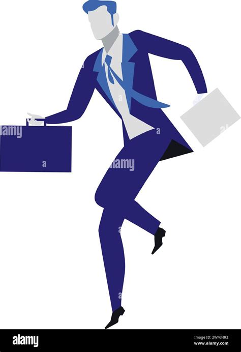 Busy Businessman Run Vector Icon On White Stock Vector Image And Art Alamy