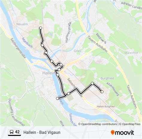 42 Route Schedules Stops Maps Neualm Schulen Via Hallein Bf Updated